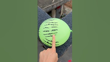 Experiment: Will a water balloon explode if it rolls down a tall building? 💥🎈 #balloon
