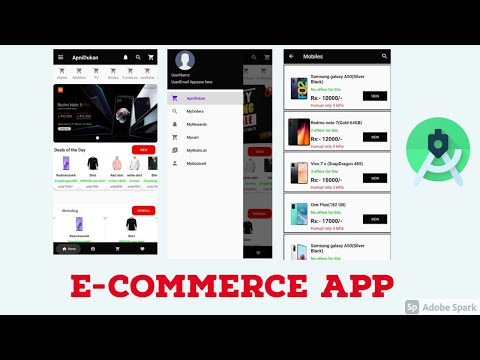 || E commerce App in Android studio || Demo video ||