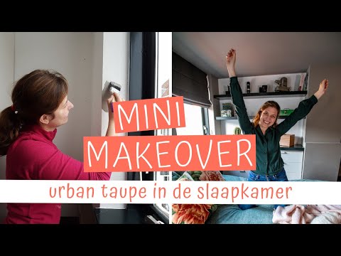 SLAAPKAMER MAKEOVER: Meer opbergruimte, DIY hoofdbord en een nieuwe look met Urban Taupe van Flexa!