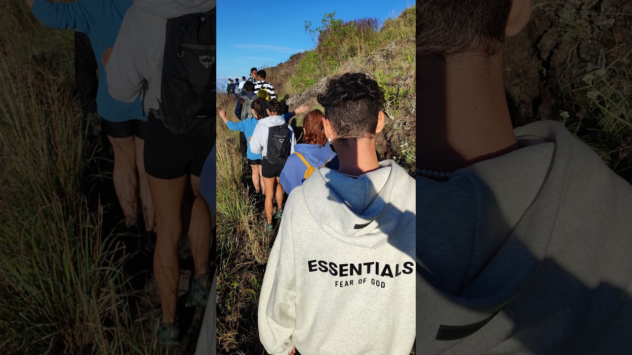 Tourism hiking in Bali 