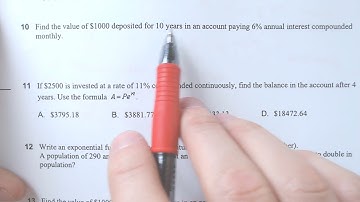 Exponential Word Problems Compounded Interest