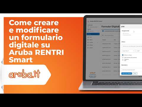 Come creare e modificare un formulario digitale su Aruba RENTRI Smart