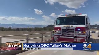Colorado Law Enforcement Escort Mother Of Officer Eric Talley Into Colorado