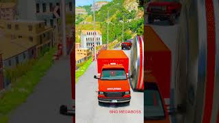 Truck vs Bollard - Physics Engine Goes Wild #beamng #simulation