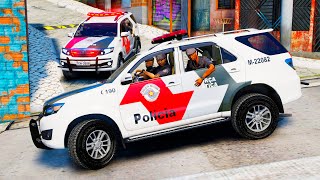 PERSEGUIÇÃO + ABORDAGEM FORÇA TÁTICA PMESP | GTA 5 POLICIAL screenshot 3