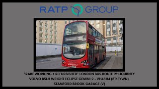 *Refurbished* RATP Group Route 211 Journey | Volvo B5LH Wright Eclipse Gemini 2 | VH45114 (BT13YWN)