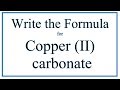 Copper Compounds and Polyatomic Ions
