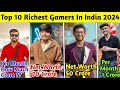 Top 10 richest gamers in india 2024  carryminati total gaming techno gamerz triggered insaan