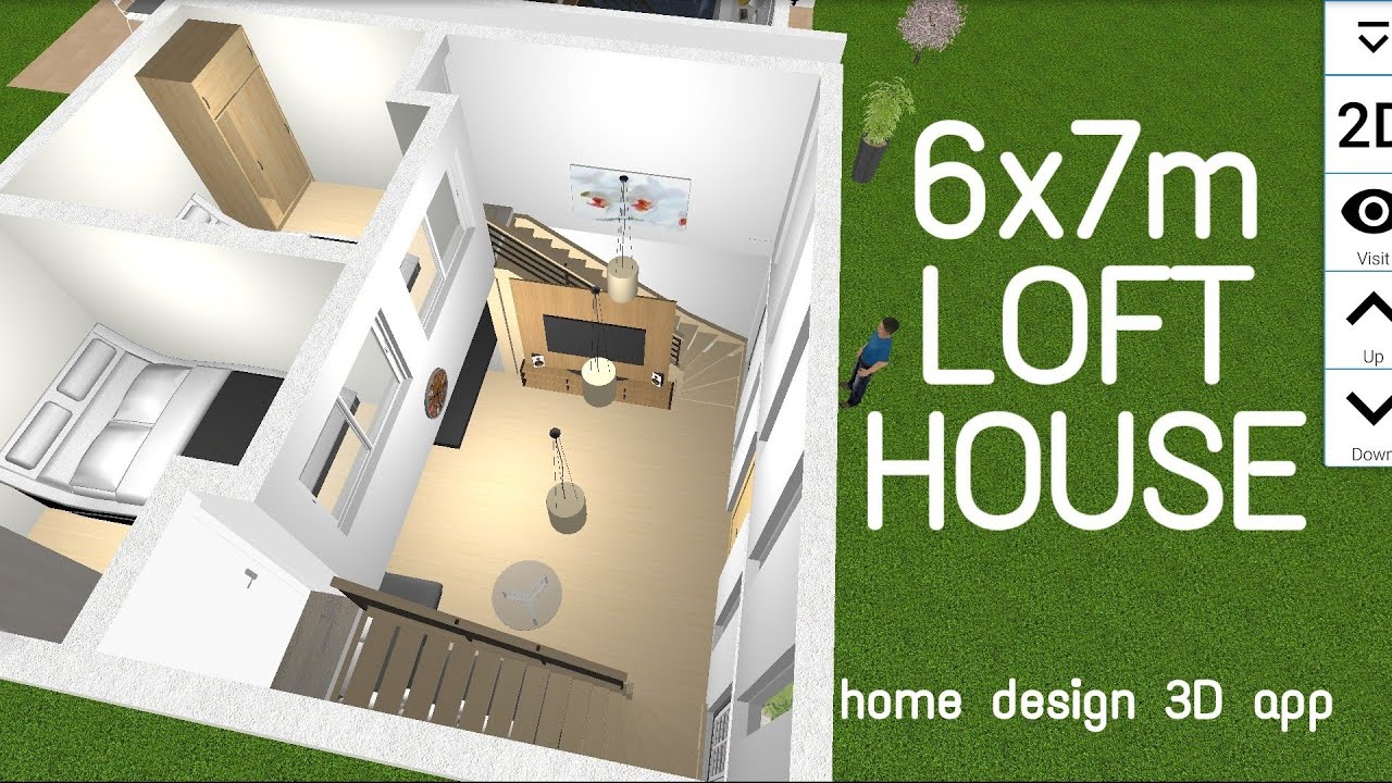 Loft House Design 50 Sqm Lot Area (6X7M) | Home Design 3D App - Youtube