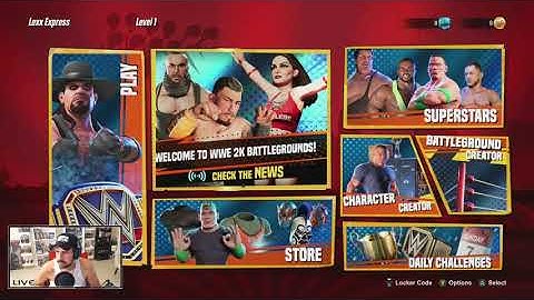 WWE Battlegrounds MENUS walkthrough
