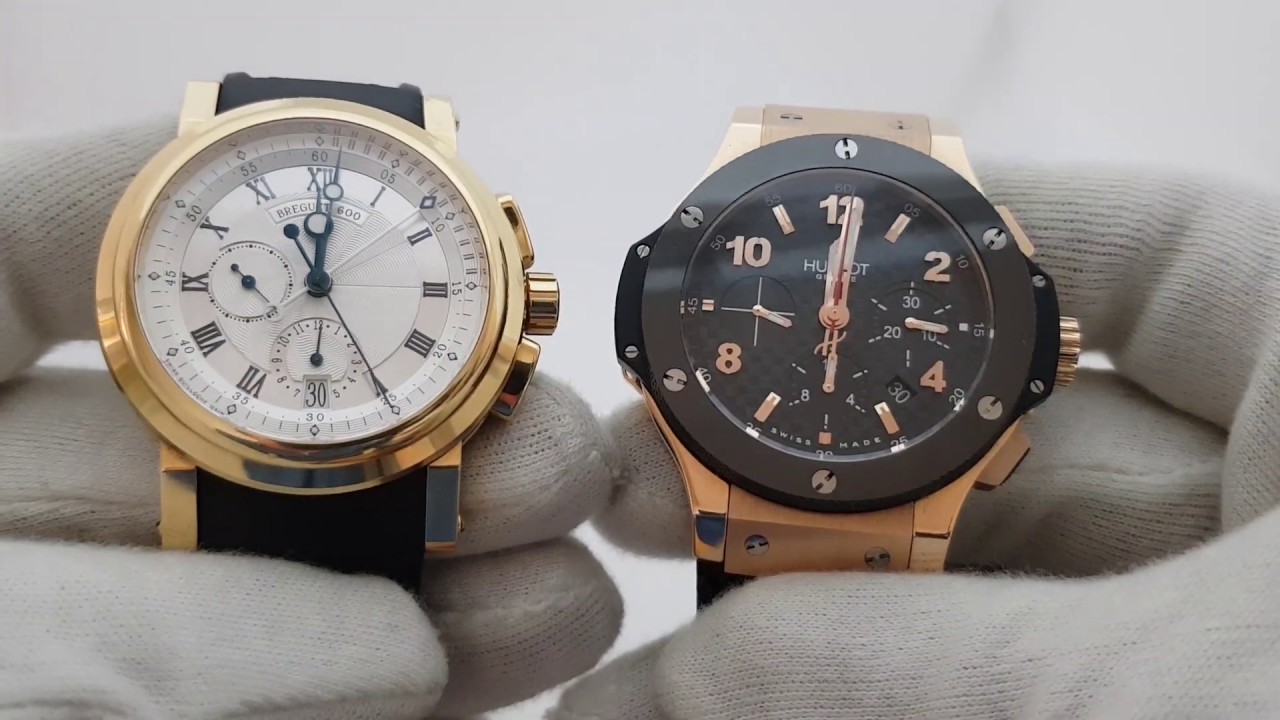 Часовой батл Breguet Marine 5827BA Chronograph VS Hublot Big Bang 341.PB.131.RX!