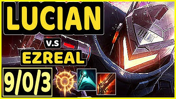HANS SAMA (LUCIAN) vs EZREAL - 9/0/3 KDA BOTTOM ADC CHALLENGER GAMEPLAY - EUW
