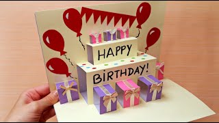 Pop Up Birthday Card | How to Make a Pop Up Card