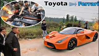 Ferrari finished the engine | Simple homemade super car with new engine