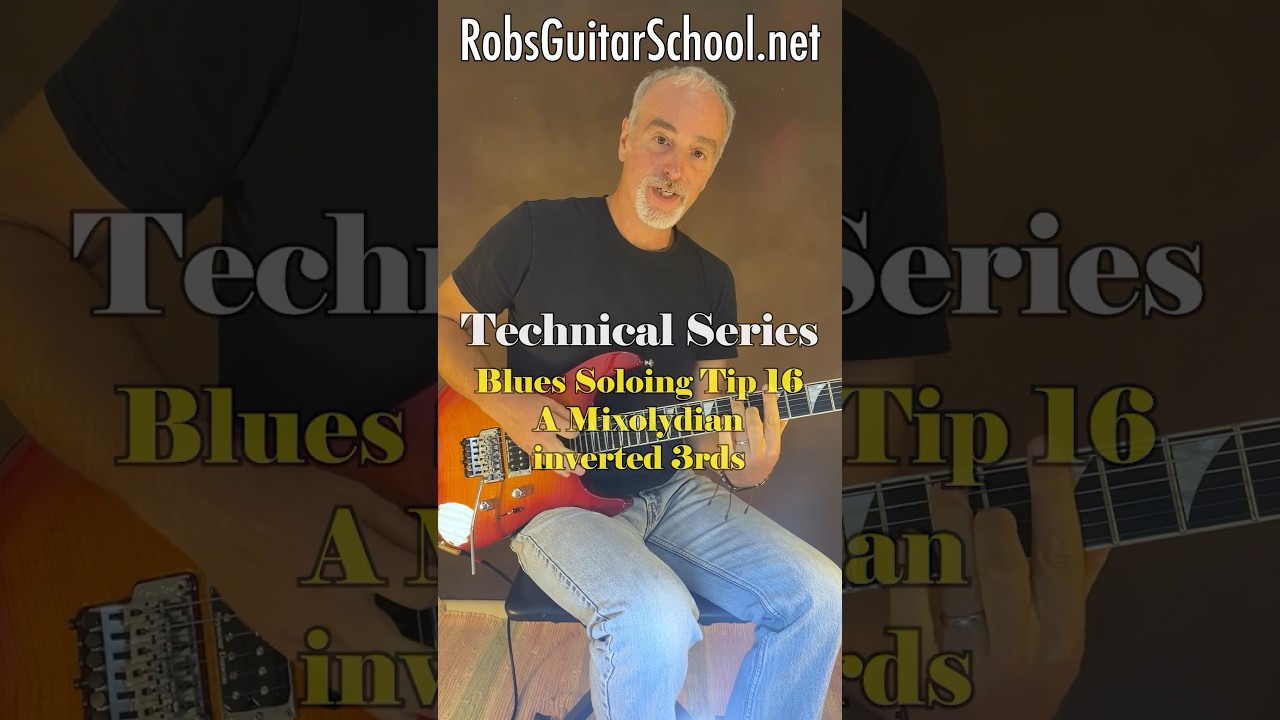 Blues Soloing Tip 16 - A Mixolydian inverted 3rds. #guitar, #tutorial, #bluesguitar