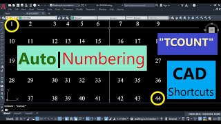 auto numbering in autocad with all 3 options | fast Numbering | Tcount command | Cad Shortcuts
