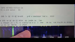 Tecsun PL-990x on PSK31 14070 kHz USB Shortwave Droid PSK31 app on Android Tablet