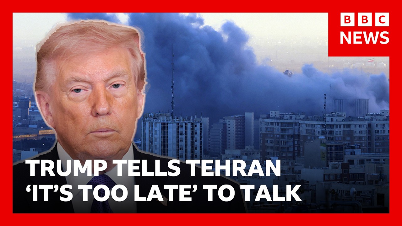 Trump tells Iran it's 'too late' to talk as Israel launches strikes on Beirut and Tehran | BBC News
