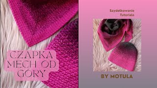 CZAPKA mech od góry / szydełkowanie krok po kroku / CROCHET HAT - MOSS STITCH / dla początkujących