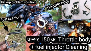 Throttle body and fuel injector cleaning of pulsar 150 bs6 bike || throttle body injector Cleaning