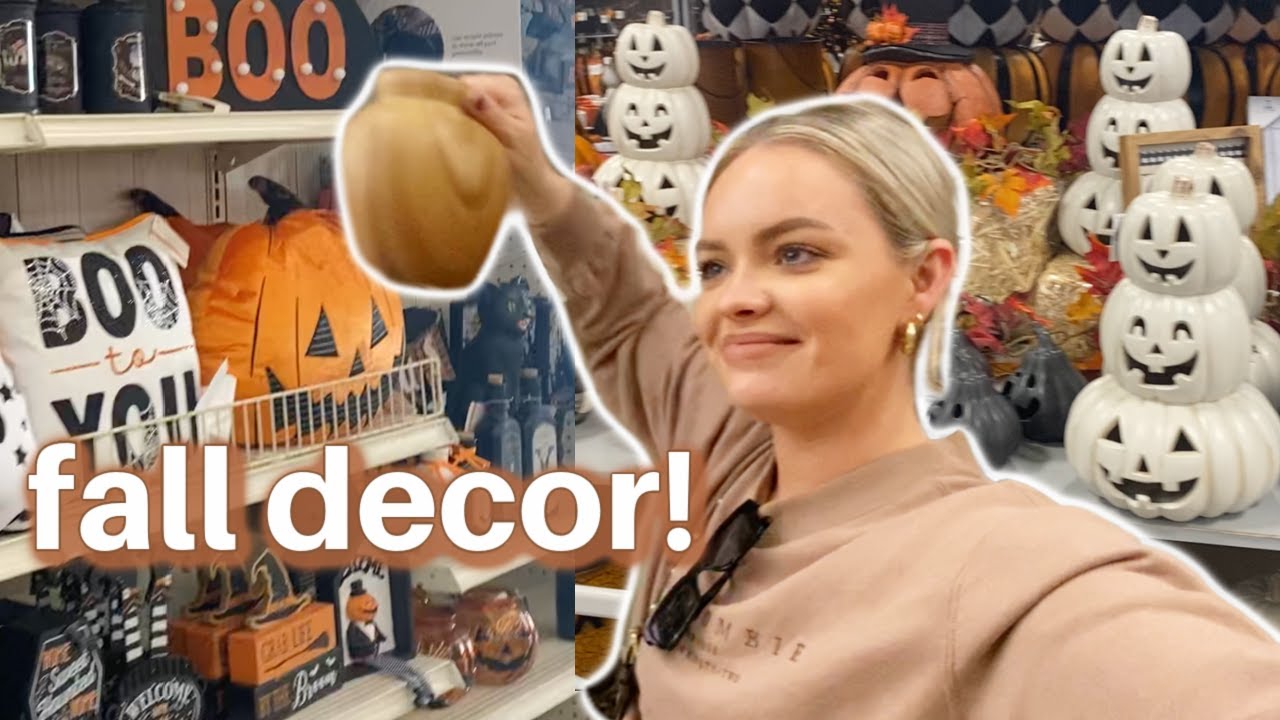 SHOP WITH ME FOR FALL DECOR 🍂 Home Goods, Hobby Lobby, Michaels, At Home, Bath & Body Works!