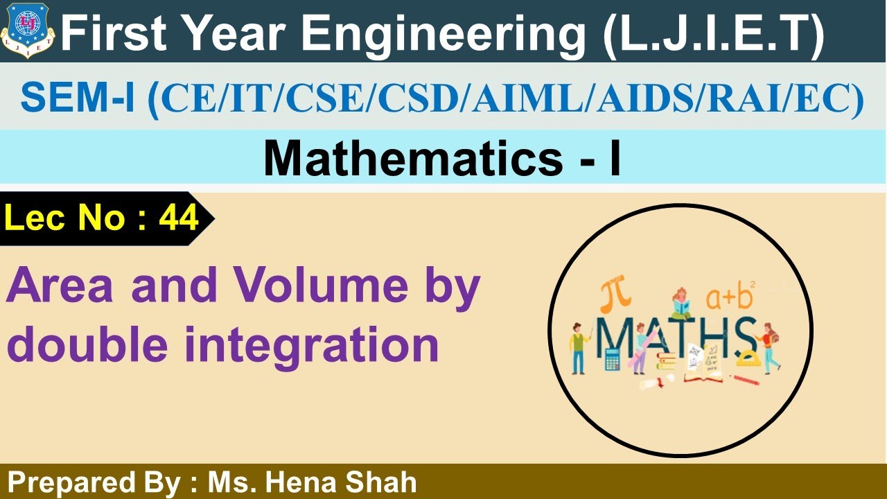 Lec44_Area enclosed by plane curve by double integration Mathematics