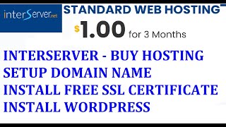 Interserver Hosting 1$ 3 months. Free install SSL Certificate DirectAdmin WordPress cPanel Domain
