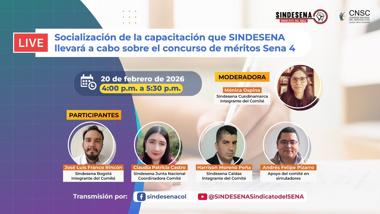 Socialización de la capacitación sobre el Concurso de Méritos SENA 4 ...