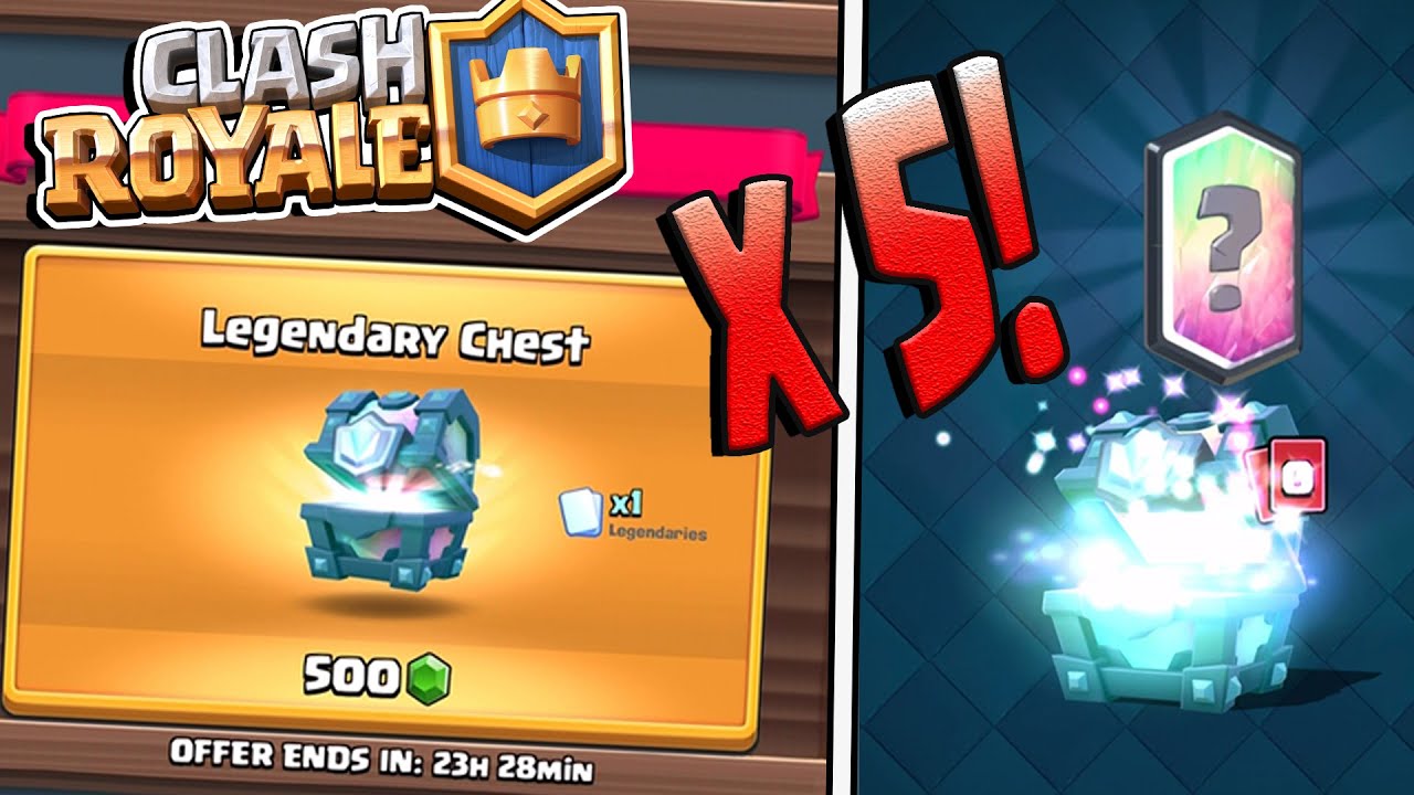 Clash Royale | 5 LEGENDARY CHESTS! New Legendary Chest Gameplay! Best  Legendary Chest Opening!! - 