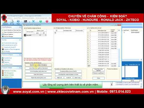 Hướng dẫn tải hình ảnh từ máy chấm công lên phần mềm ZKTime 5.0 | How to dowload the photos?