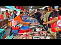 Pasar pagi selangor  pasar tani saujana utama sungai buloh  malaysia morning market street food