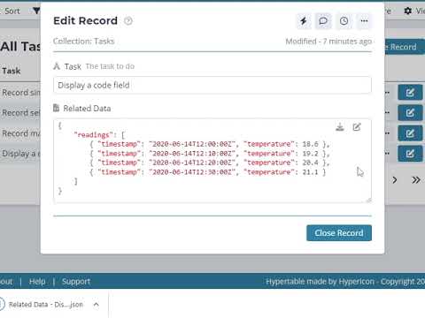 Hypertable - Editing code field