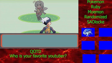 Pokemon Ruby Moemon Randomized SAOlocke Ep.6: We Actually Catch Something!!!