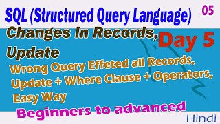 SQL Update Data With Where Clause & Operators Part-05 | Wrong Data Effected