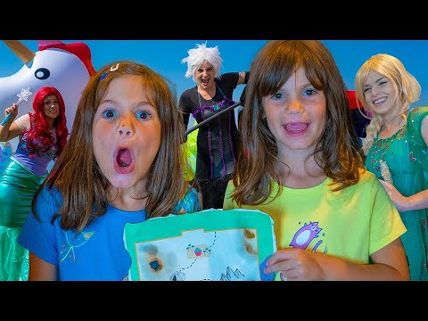 Princess Pretend Play With Elsa, Ariel, Maleficent, and Ursula!