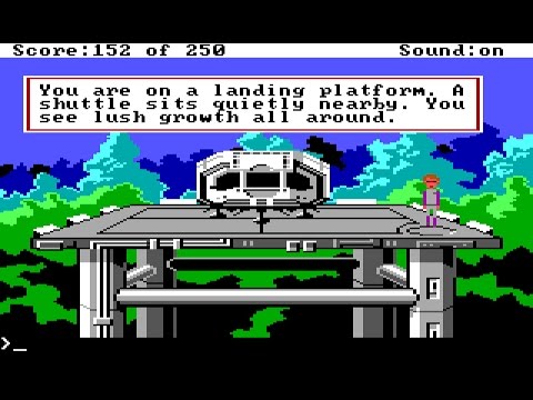 Space Quest II: Vohaul's Revenge (PC/DOS) 1987, Longplay, Sierra On-line