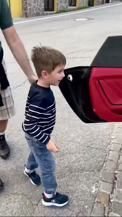 Kid Too Shy To Sit In A Lamborghini