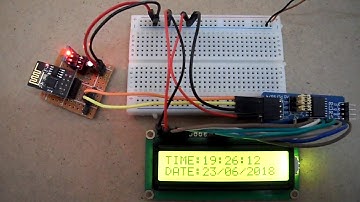 ESP-01 ESP8266 Internet real time clock with I2C LCD