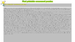 How to : Find printable crossword puzzles