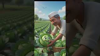 पत्ताकोबीचा जादूई प्रवास! ✨ | How Cabbage Grows in Farm #marathi #vegetables #cutvegetables #vegplot
