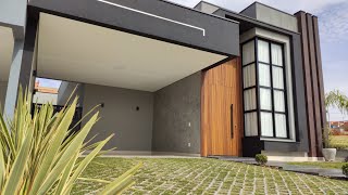 Projeto contemporâneo com 3 dormitórios e ambientes integrados Casa com 180 m²