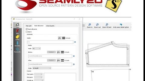 How to Add Seam allowances/working with Detail mode in Seamly2D