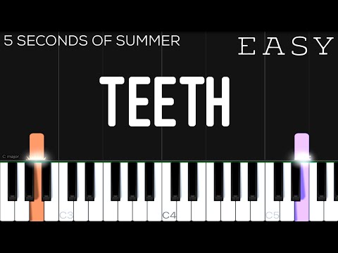 5 Seconds Of Summer Teeth EASY Piano Tutorial 