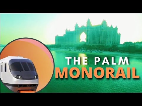 Riding at The Palm Monorail 2021 | Train Going to Atlantis | The Palm Jumeirah Dubai | UAE
