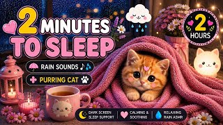 【ADHD/HSP Sanctuary】Soft Rain & Rhythmic Kitten Purring