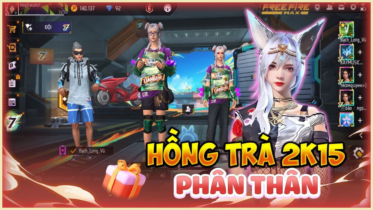 [free fire] Hồng Trà 2k15 dùng sức mạnh ba tô cơm để phân thân - YouTube