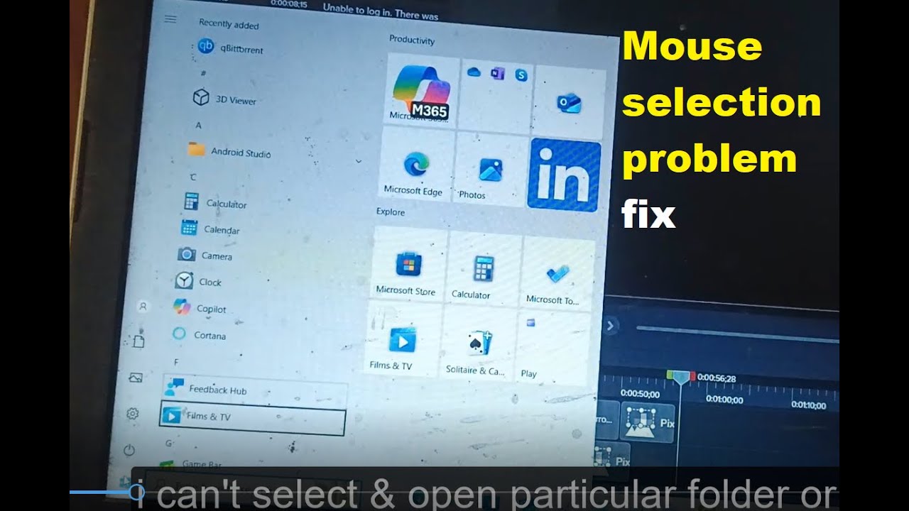Mouse Selecting Mouse selection not working properly moving down automatically in ...