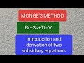 Monge's method introduction and derivation