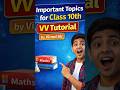 Class 10th IMP topic and chapter