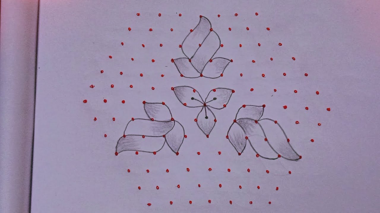 13*7 dots kolam # poo kolam # deepam kolam # muggulu rangoli # simple kolam